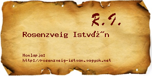Rosenzveig István névjegykártya